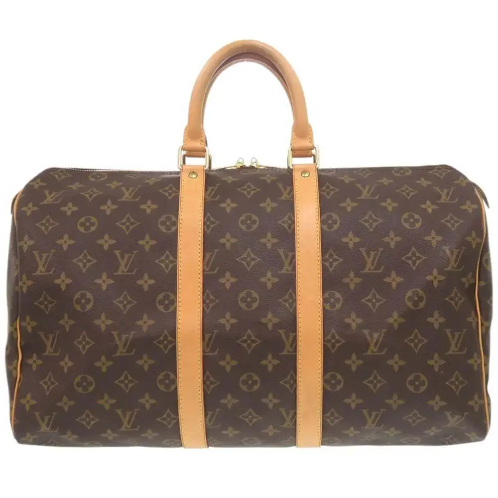 LOUIS VUITTON Brown Monogram Keepall 45 Boston Bag